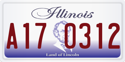 IL license plate A170312