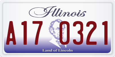 IL license plate A170321