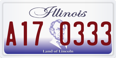 IL license plate A170333