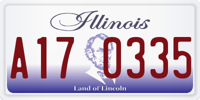 IL license plate A170335
