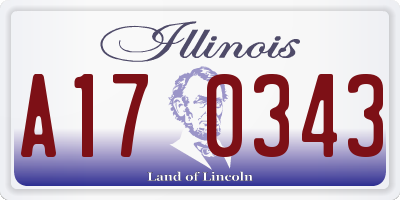IL license plate A170343