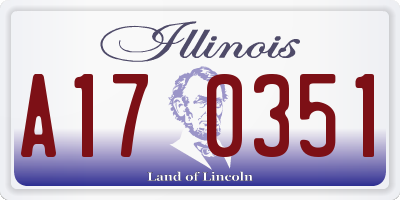 IL license plate A170351