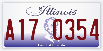 IL license plate A170354