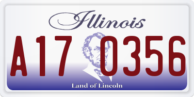 IL license plate A170356