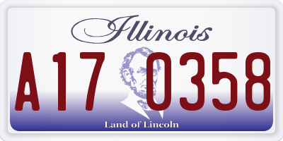 IL license plate A170358