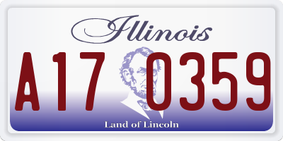 IL license plate A170359