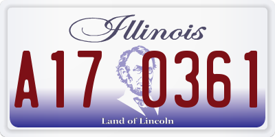 IL license plate A170361