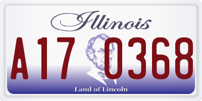 IL license plate A170368