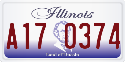 IL license plate A170374