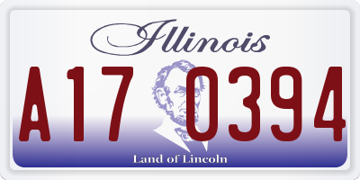 IL license plate A170394
