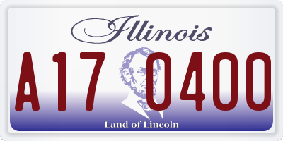 IL license plate A170400