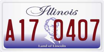 IL license plate A170407