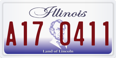 IL license plate A170411