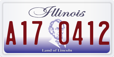 IL license plate A170412