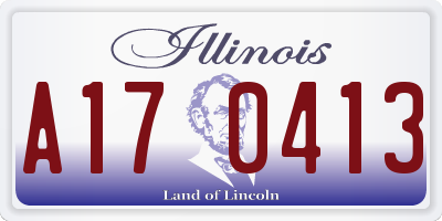 IL license plate A170413