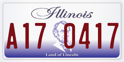 IL license plate A170417