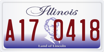 IL license plate A170418