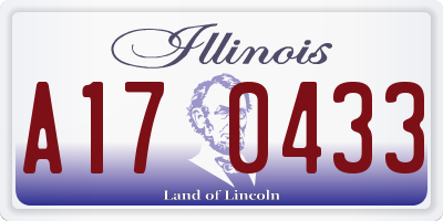 IL license plate A170433