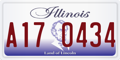 IL license plate A170434