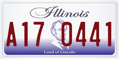 IL license plate A170441