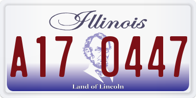 IL license plate A170447