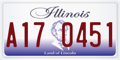 IL license plate A170451