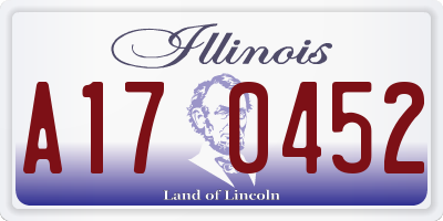 IL license plate A170452