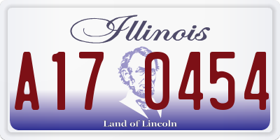 IL license plate A170454