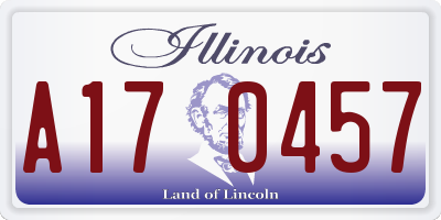 IL license plate A170457
