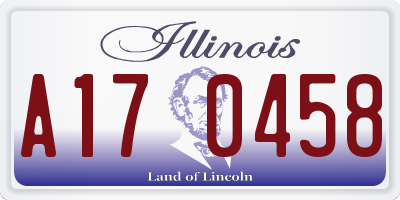 IL license plate A170458
