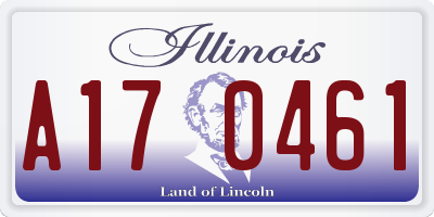 IL license plate A170461