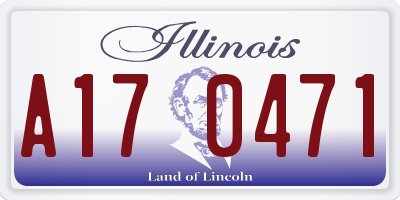 IL license plate A170471