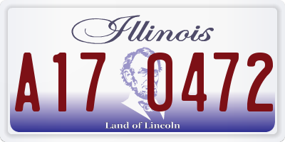 IL license plate A170472