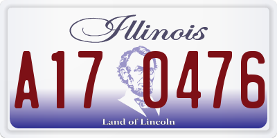 IL license plate A170476