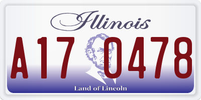 IL license plate A170478