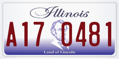 IL license plate A170481