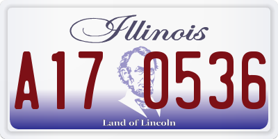 IL license plate A170536