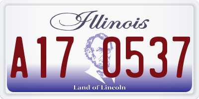 IL license plate A170537