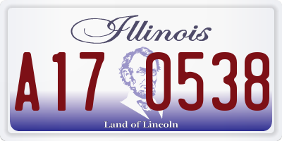 IL license plate A170538