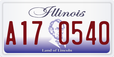 IL license plate A170540