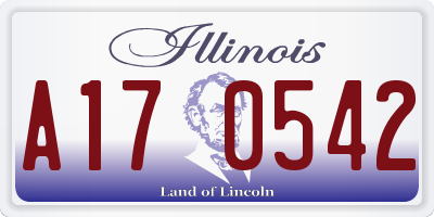 IL license plate A170542