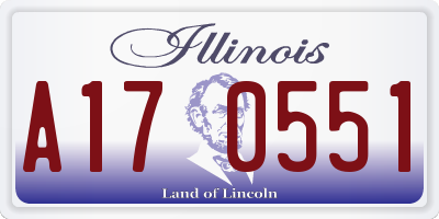 IL license plate A170551