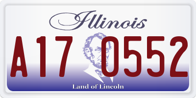 IL license plate A170552