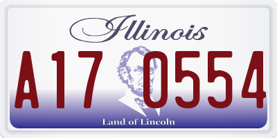 IL license plate A170554
