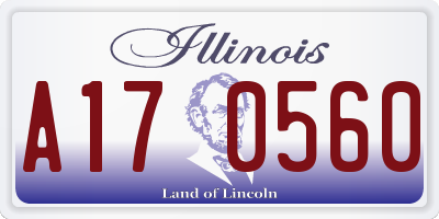 IL license plate A170560