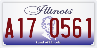 IL license plate A170561