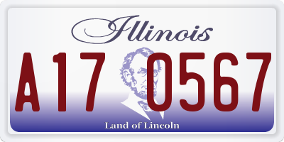 IL license plate A170567
