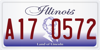IL license plate A170572