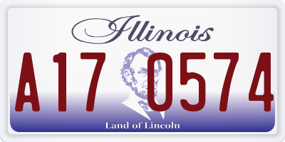 IL license plate A170574