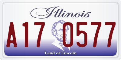 IL license plate A170577